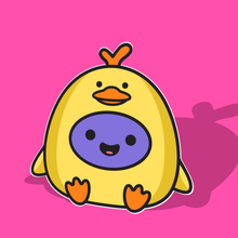 Load image into Gallery viewer, Oob in a Duck Costume Sticker
