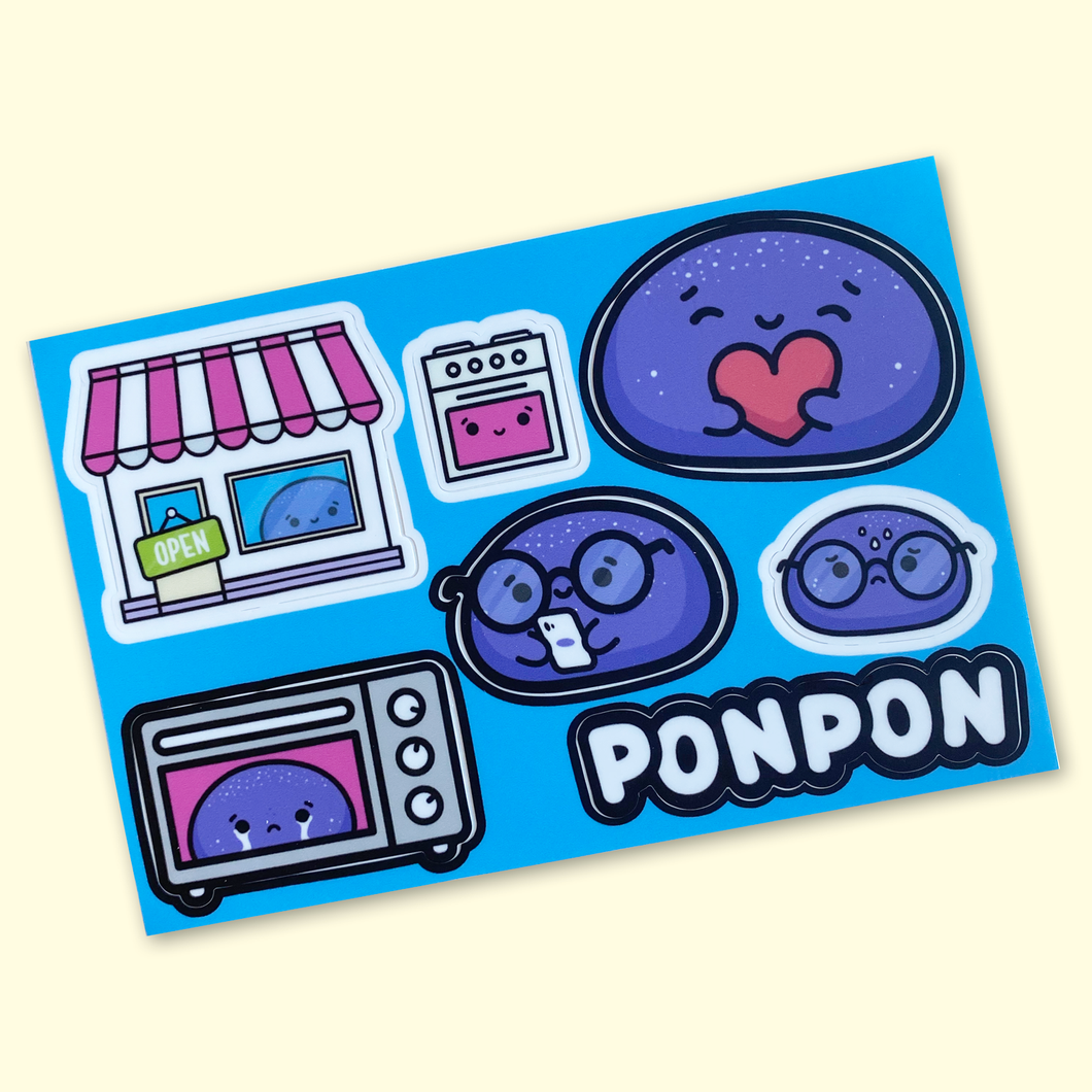 Ponpon Sticker Sheet